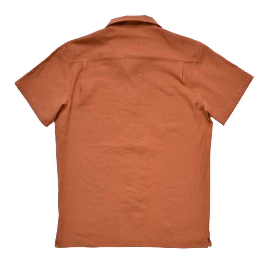 Silk Noil Camp Shirt - Ochre | 183