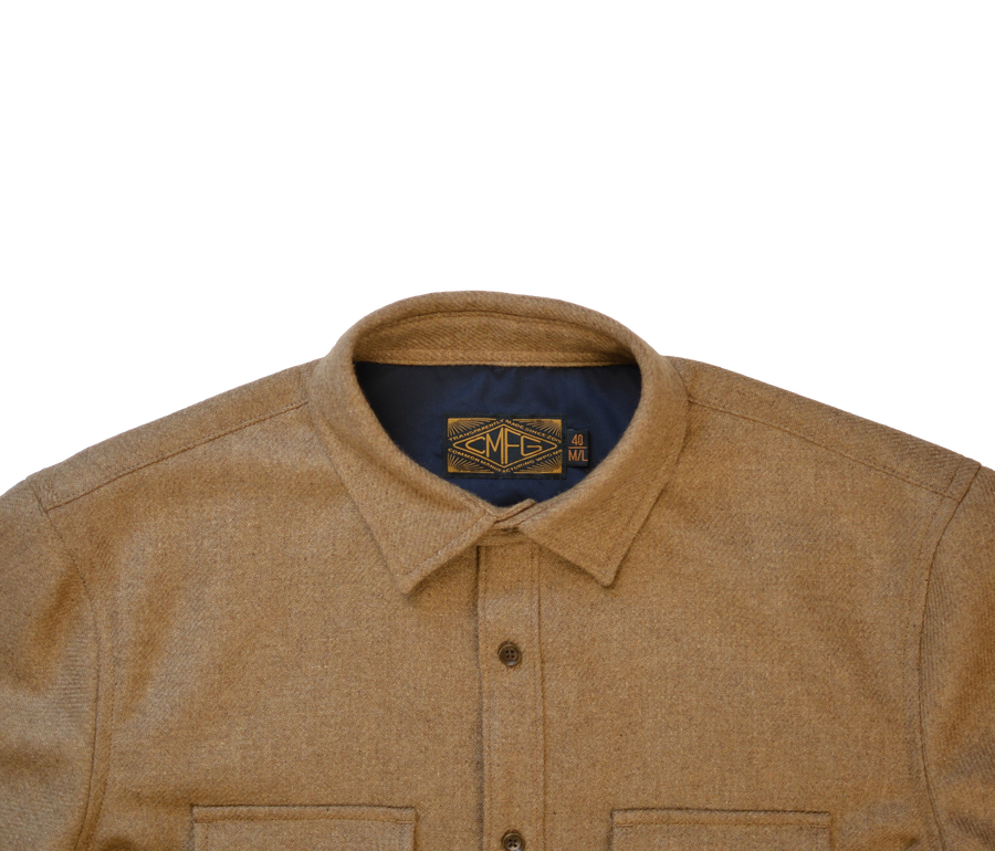Recycled Wool Overshirt - Camel | 172