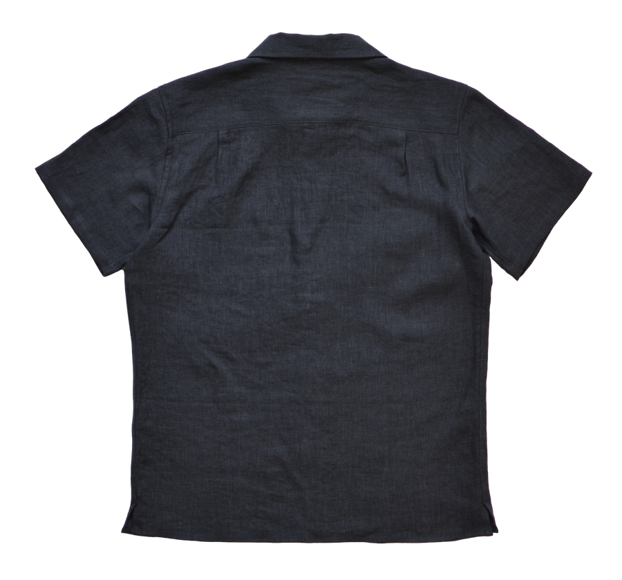 Washed Linen Camp Shirt - Indigo | 181
