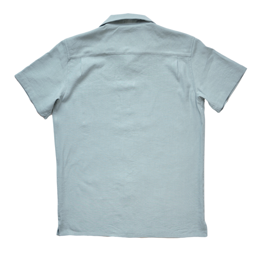 Silk Noil Camp Shirt - Pale Blue | 182