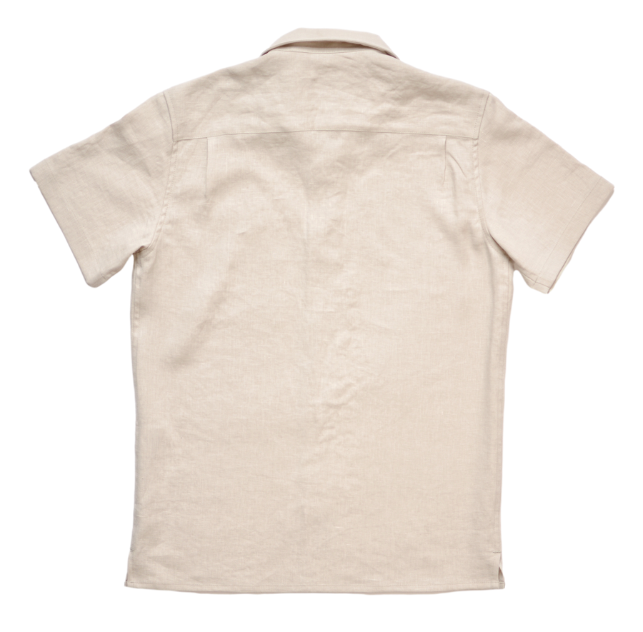 Washed Linen Camp Shirt - Natural | 180